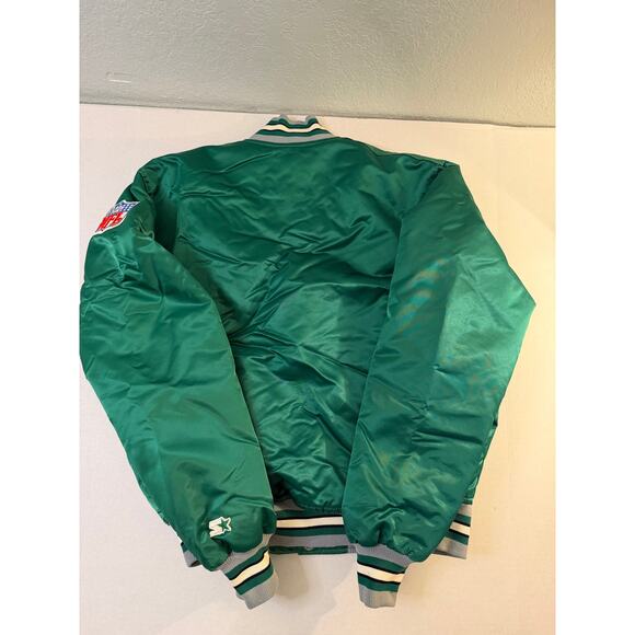 VTG PRO LINE By STARTER NFL Philadelphia Eagles size L-Kelly Green Satin Jacket - Picture 2 of 10